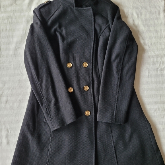 Liz Claiborne Jackets & Blazers - LIZ CLAIBORNE Elegant Black Double-Breasted Women's Coat